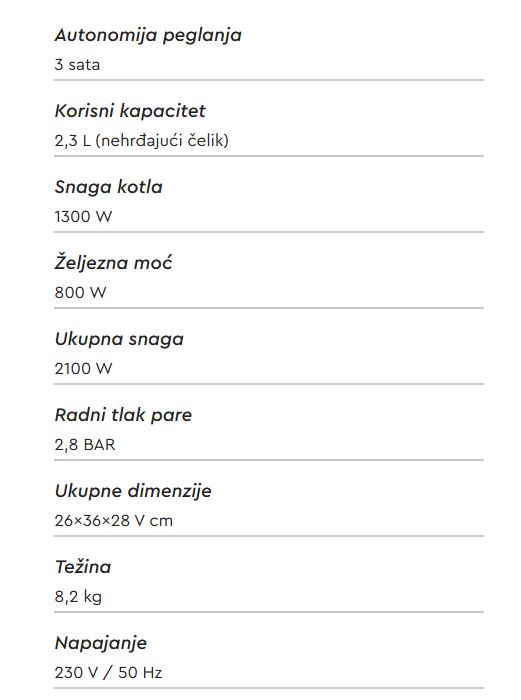 VAPORINO INOX MAXI – Profesionalna Pegla sa Generatorom Pare - Slika 5